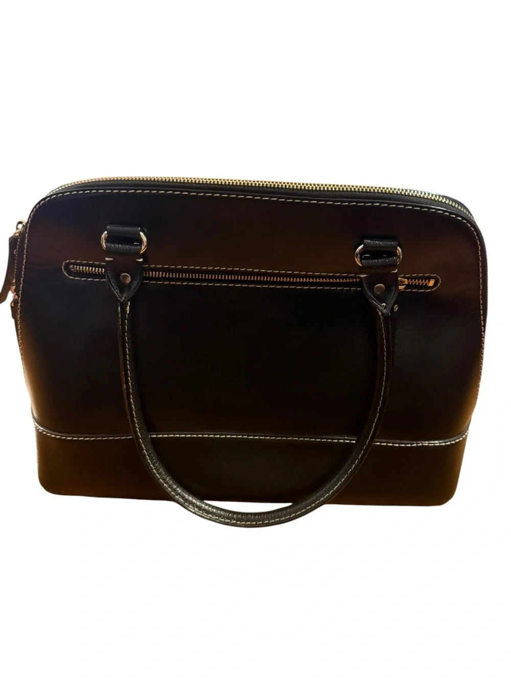 kate spade Black Leather Dome Satchel